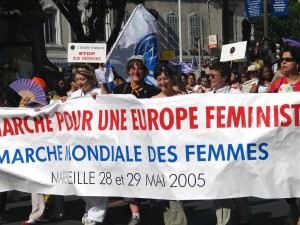 Marche mondiale des femmes en Europe. (Photo: auteur inconnu)