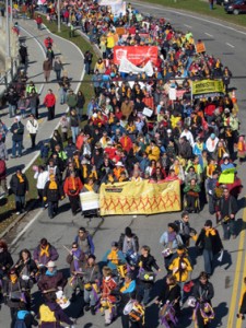 Marche mondiale des femmes, Québec, 2005. (Photo: auteur inconnu)