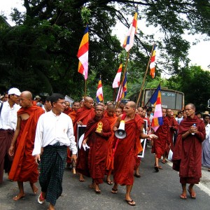 Manifestation à Myanmar, 2007. (auteur: inconnu)