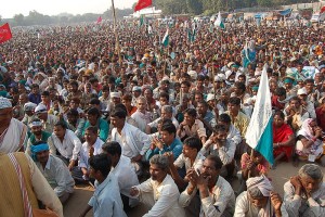 25 000 personnes à Ramlila Maidan, Janadesh 2007, Delhi, Inde. (Photo: Ekta Parishad)