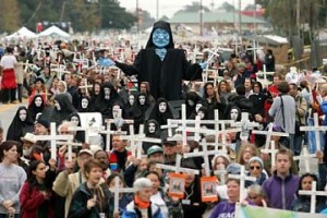 Manifestation pour la fermeture de l'École des Amériques, 2009. (Photo: inconnu)