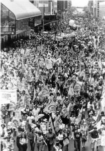 Manifestation au siège des Nations-Unies, NY, juin 1982. (Photo: inconnu)