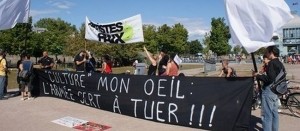 Opposition au Festival culturel militaire de Montréal, 2012. (Photo: inconnu)