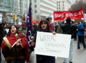 Journée d'action nationale contre le C-51, à Toronto le 14 mars 2015. (Photo: inconnu)