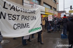 Journée d'action nationale contre le C-51, Montréal 14 mars 2015. (Photo: Greenpeace)