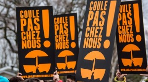 Contre le projet d'oléoduc Transcanada. (Photo: Andréanne Lebel)